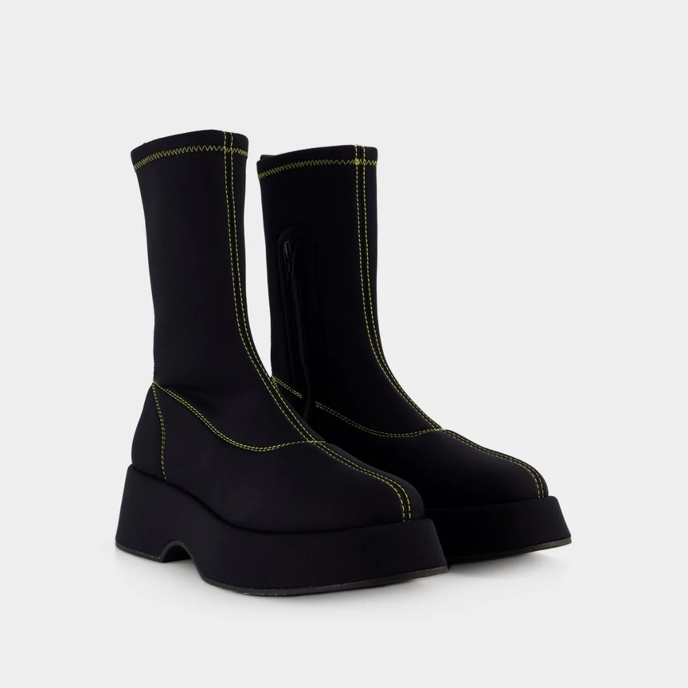 Black Ganni Platform Ankle Boot 7